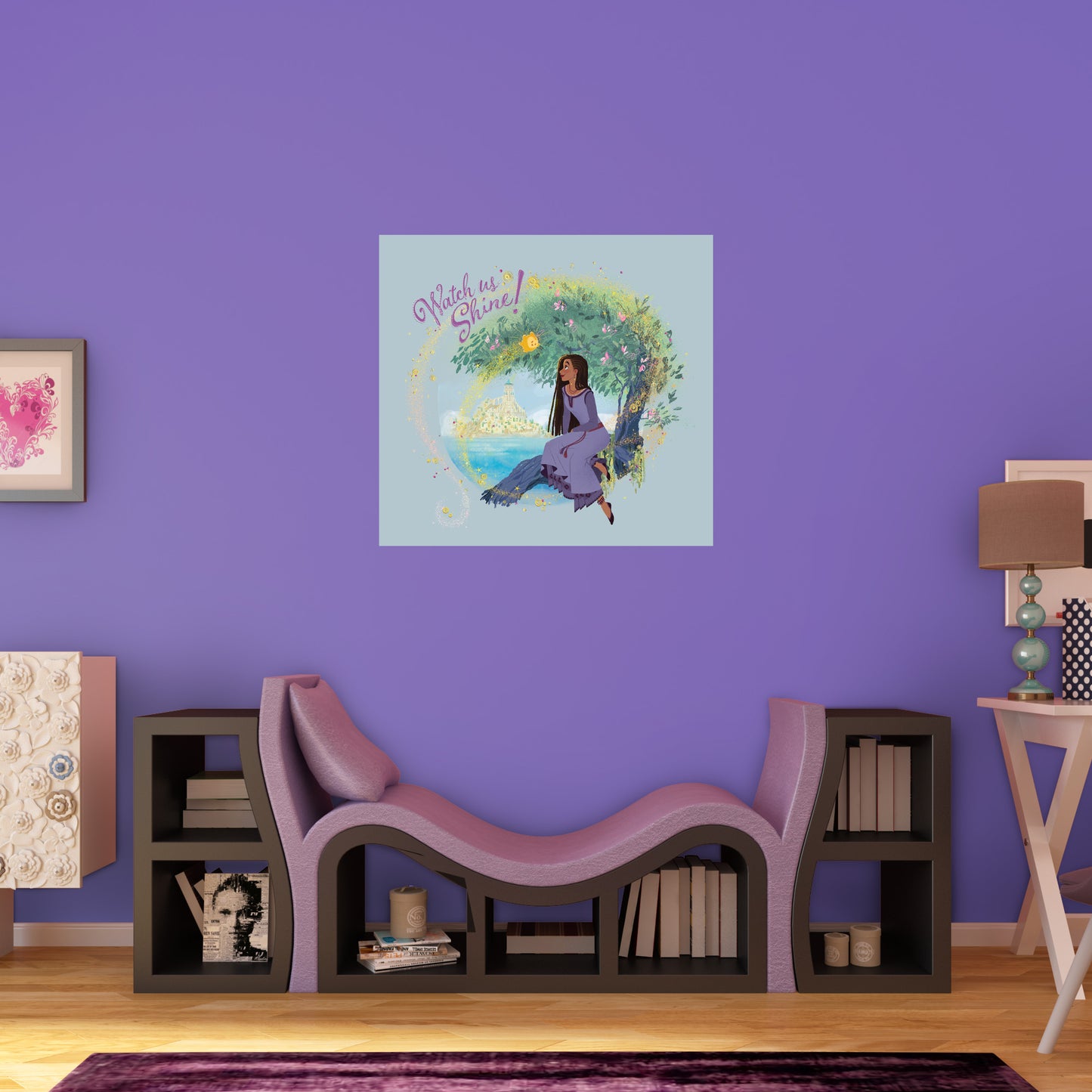 Wish: Asha Watch us Shine Poster        - Officially Licensed Disney Removable     Adhesive Decal