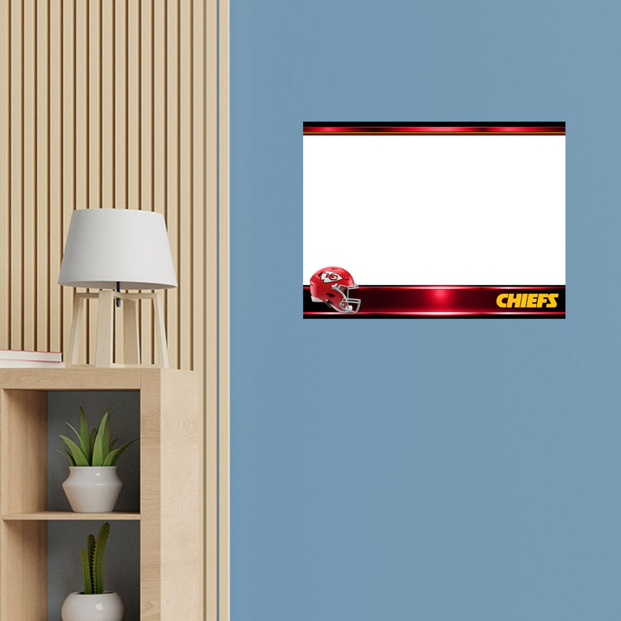 Kansas City Chiefs - Helmet - Dry Erase Whiteboard - Official NFL - Reusable Vinyl Wall Decal