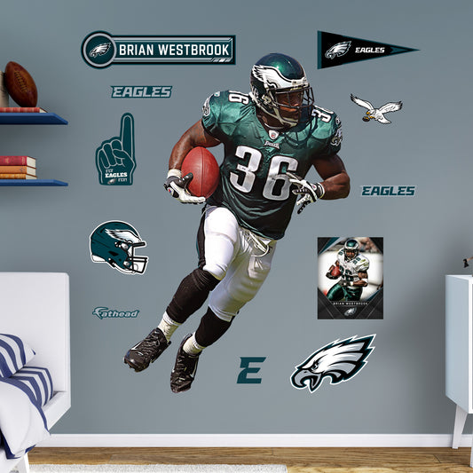 Philadelphia Eagles: Brian Westbrook Legend        - Officially Licensed NFL Removable     Adhesive Decal