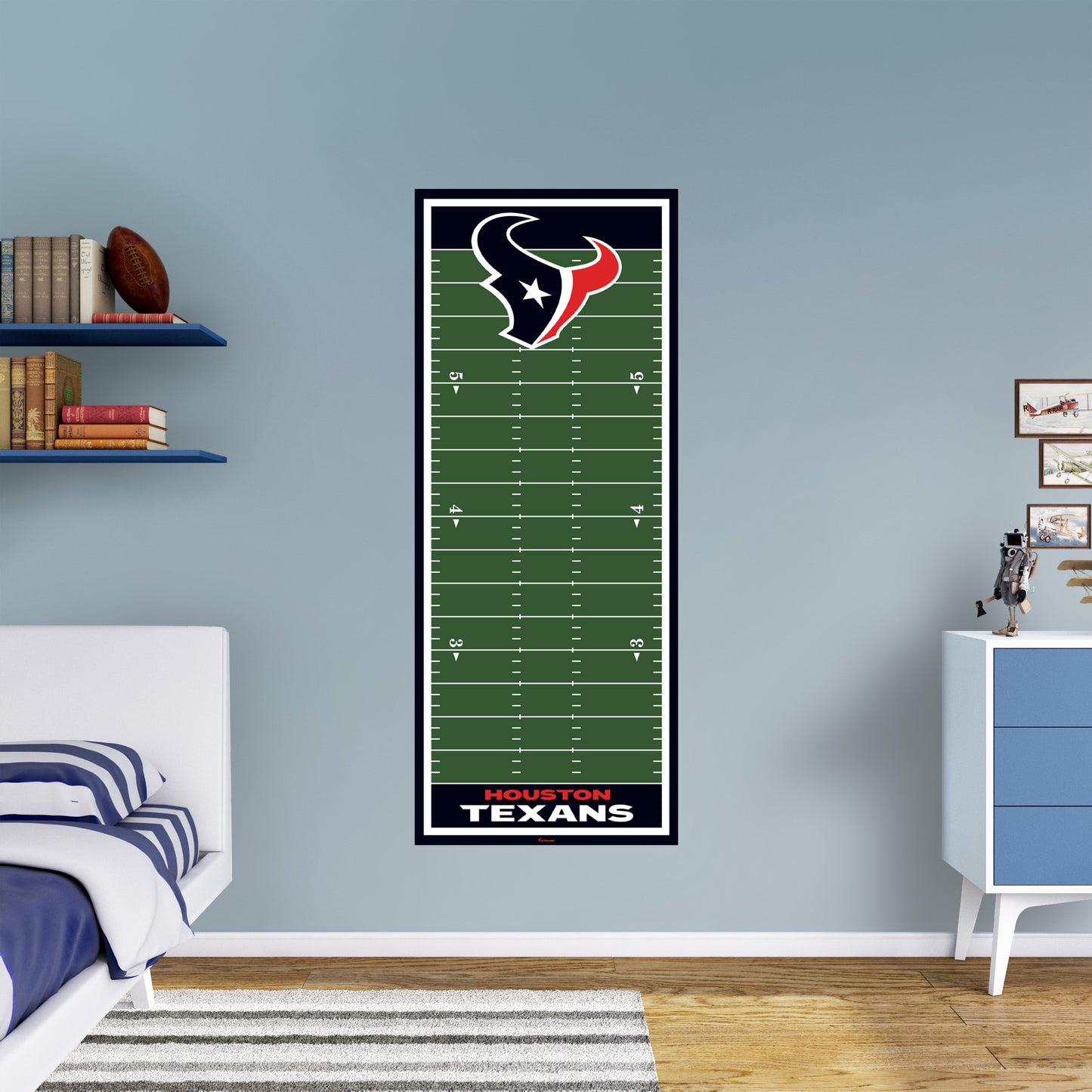 Houston Texans - Growth Chart - Official NFL - Reusable Vinyl Wall Decal