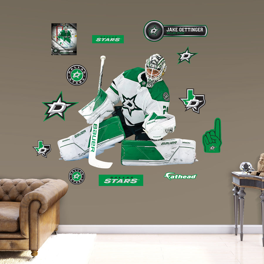 Jake Oettinger - RealBig Collection - Official NHL - Dallas Stars - Reusable Vinyl Wall Decals