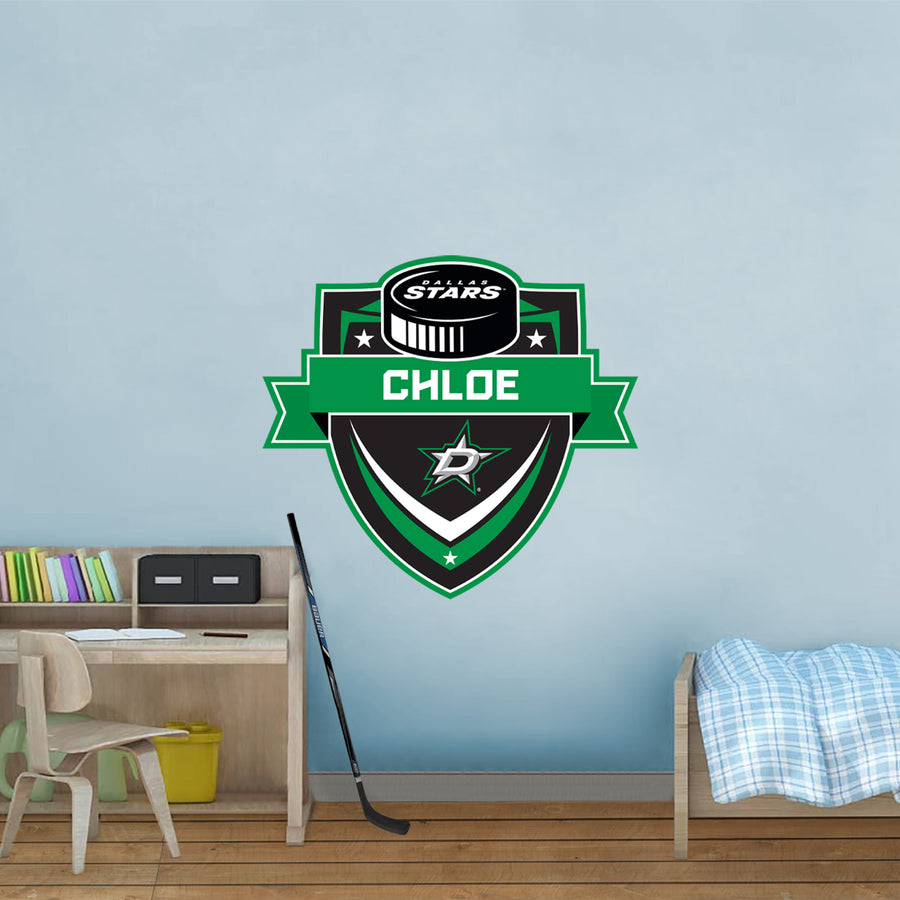 Dallas Stars - Badge - With Personalized Name - Official NHL - Vinyl Transfer Decal #2