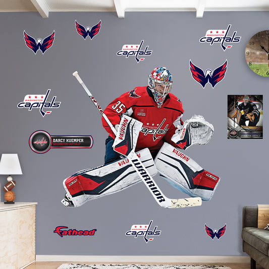 Washington Capitals: Darcy Kuemper         - Officially Licensed NHL Removable     Adhesive Decal