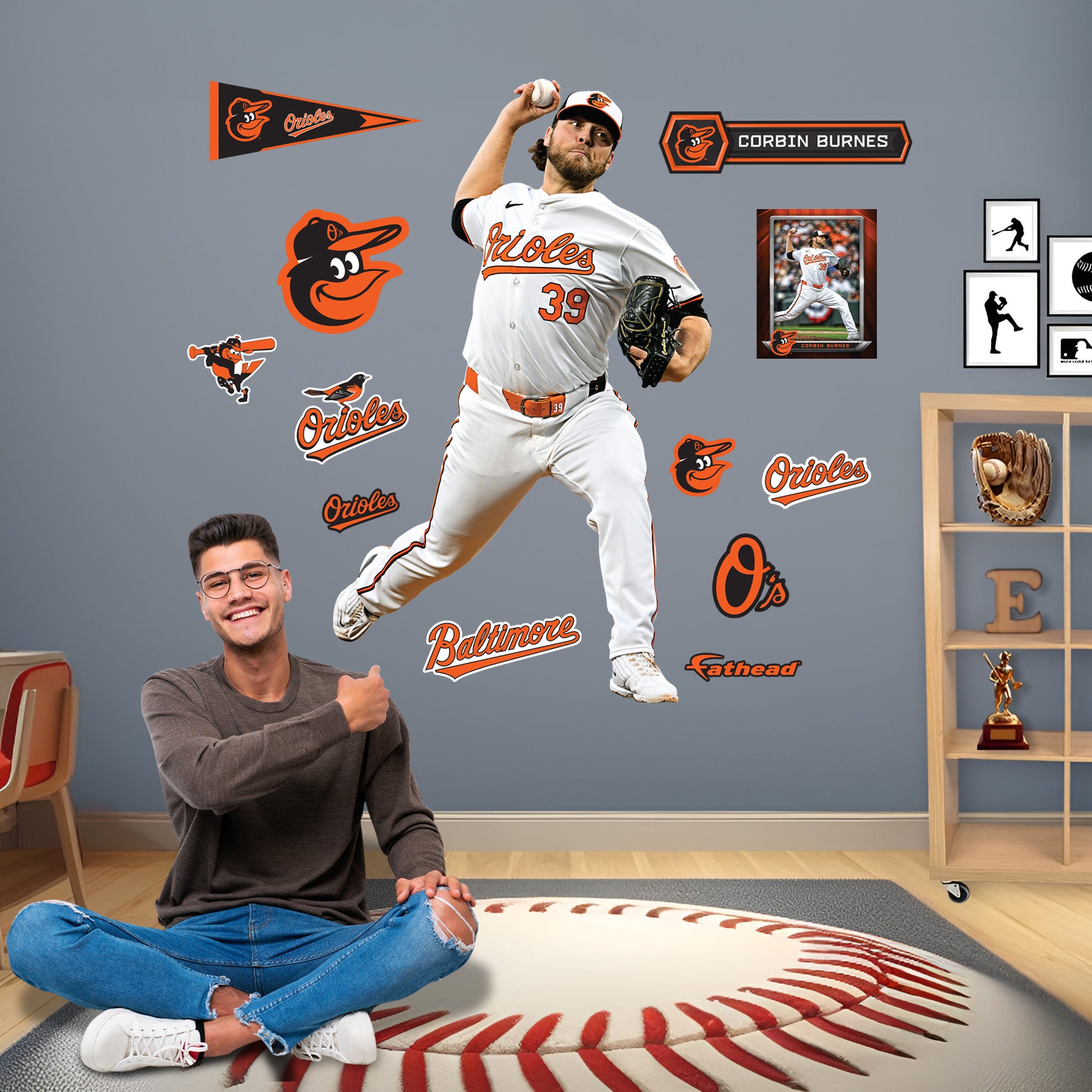 Life-Size Athlete +12 Decals  (46"W x 76"H) 