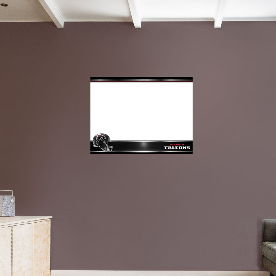 Atlanta Falcons - Helmet - Dry Erase Whiteboard - Official NFL - Reusable Vinyl Wall Decal