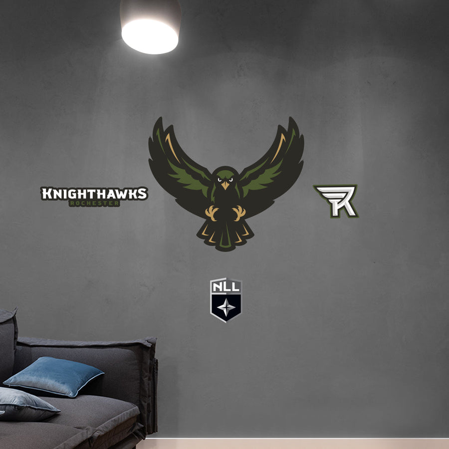 Rochester Knighthawks:   Logo        - Officially Licensed NLL Removable     Adhesive Decal