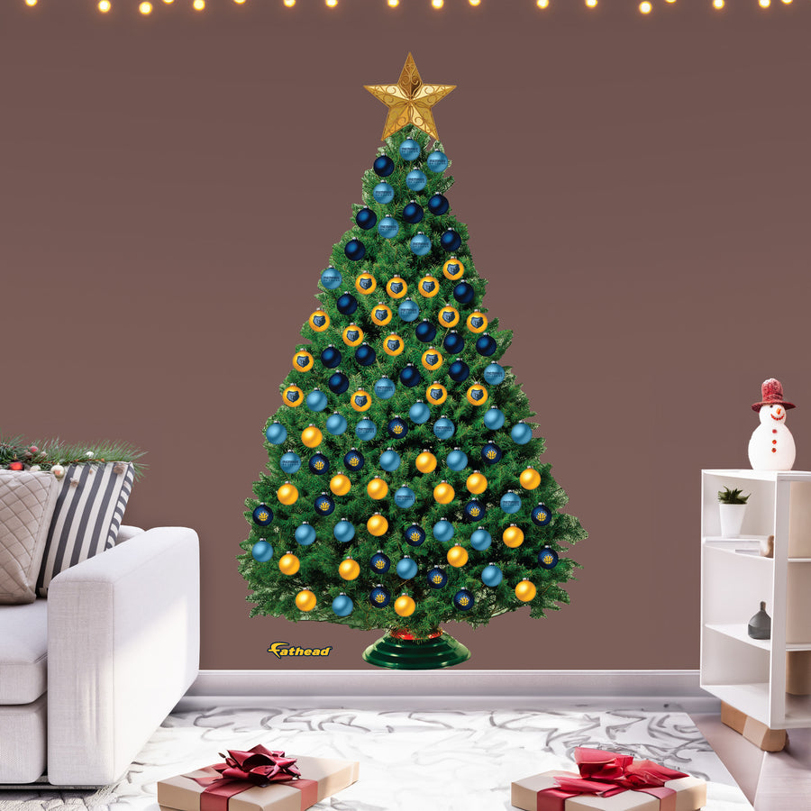 Memphis Grizzlies - Decorate Your Own Christmas Tree - Official NBA - Reusable Vinyl Wall Decals