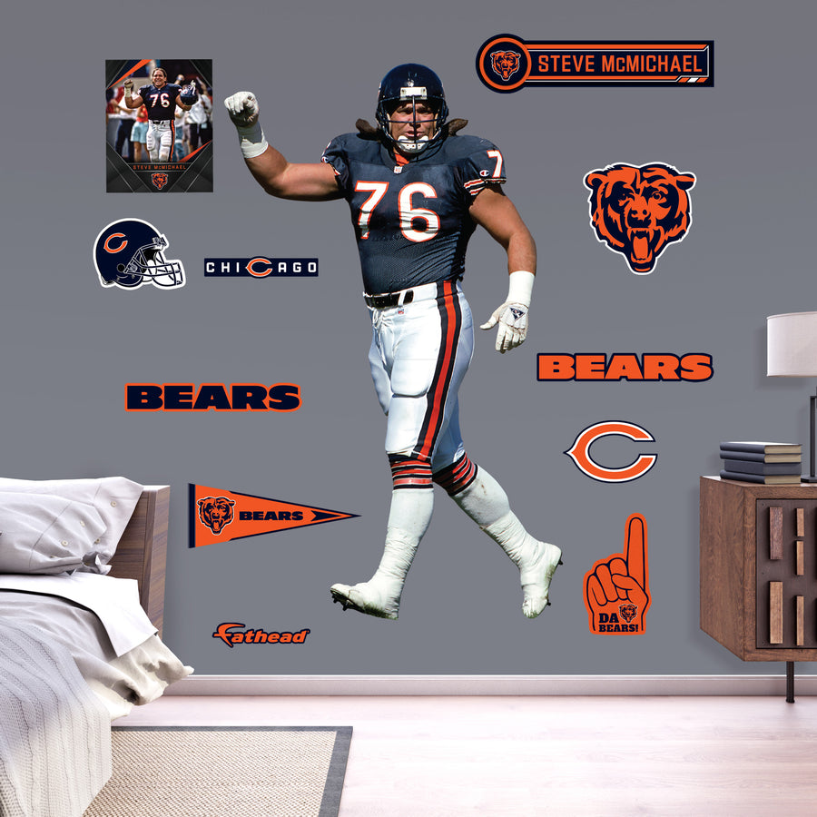 Steve McMichael - RealBig Legend Collection - Official NFL - Chicago Bears - Reusable Vinyl Wall Decals