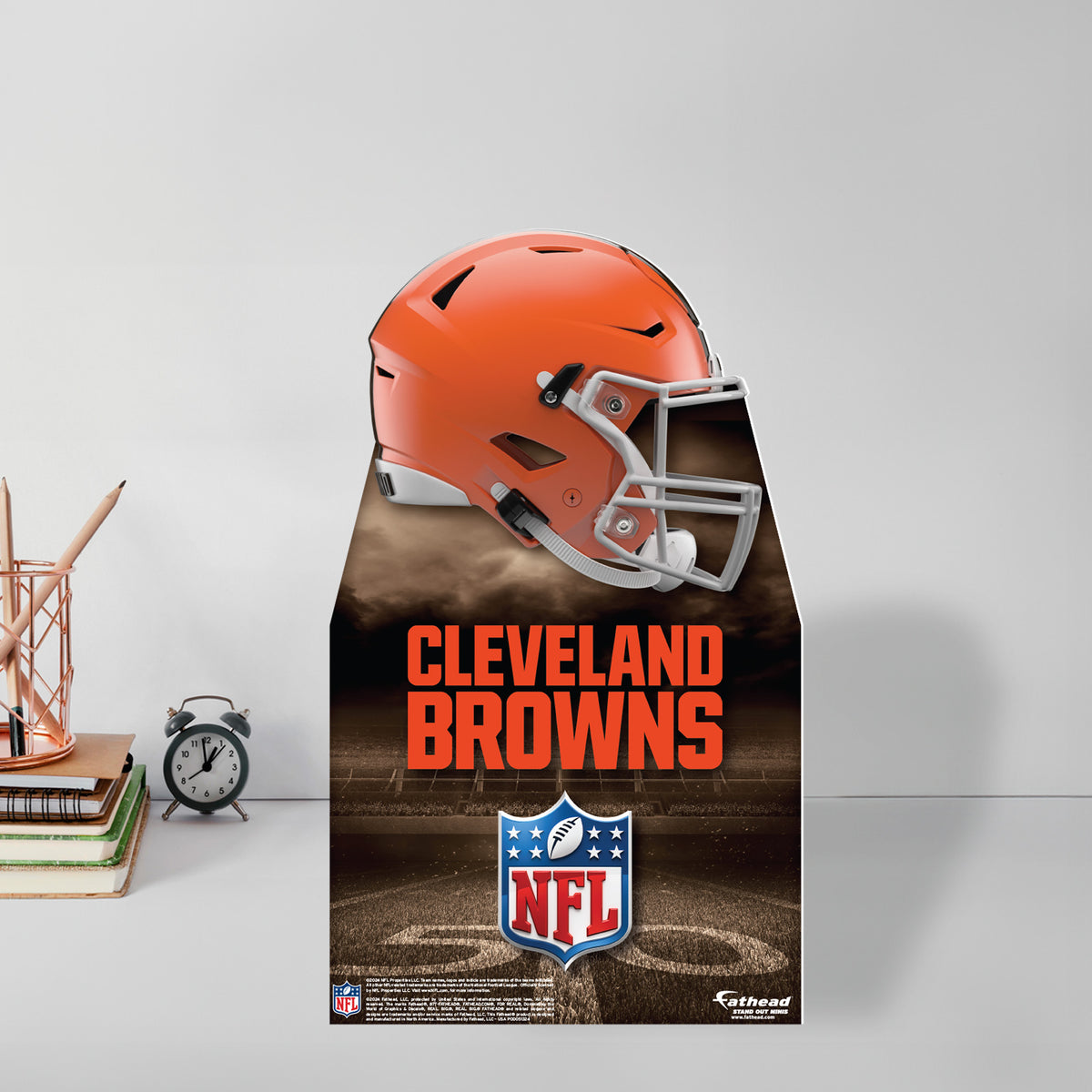 Cleveland Browns Helmet - Mini Stand Out - Official NFL