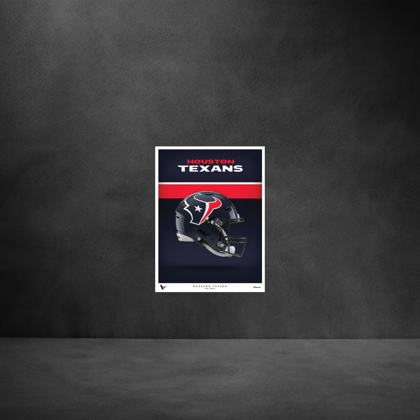 Houston Texans - Helmet Series - Peel & Stick Poster - Official NFL - Reusable Vinyl Wall Decal