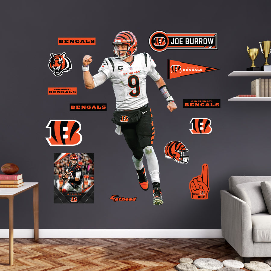 Joe Burrow - RealBig Fist Pump Collection - Official NFL - Cincinnati Bengals - Reusable Vinyl Wall Decals