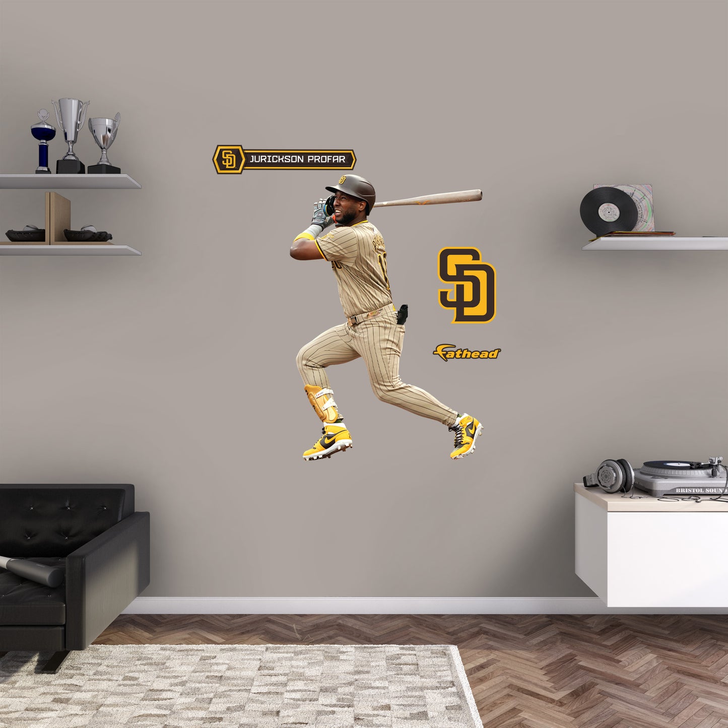 Jurickson Profar - RealBig Collection - Official MLB - San Diego Padres - Reusable Vinyl Wall Decals