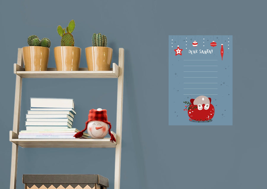 Christmas:  Santa's Bag Dry Erase        -   Removable     Adhesive Decal