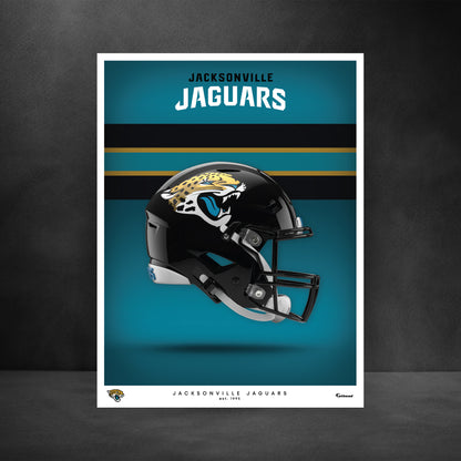 Jacksonville Jaguars - Helmet Series - Peel & Stick Poster - Official NFL - Reusable Vinyl Wall Decal