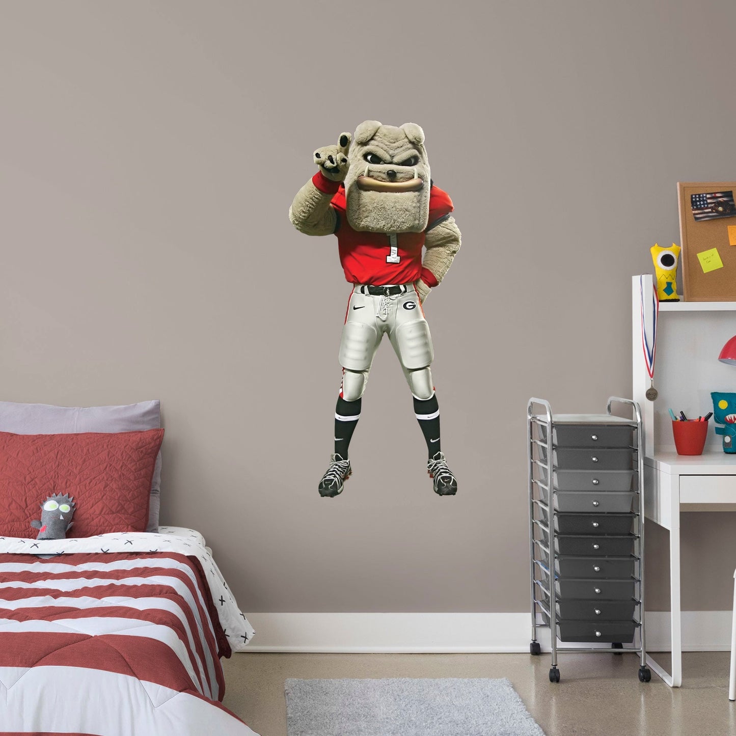 Georgia Bulldogs: Hairy Dawg Mascot - Officially Licensed Removable Wall Decal