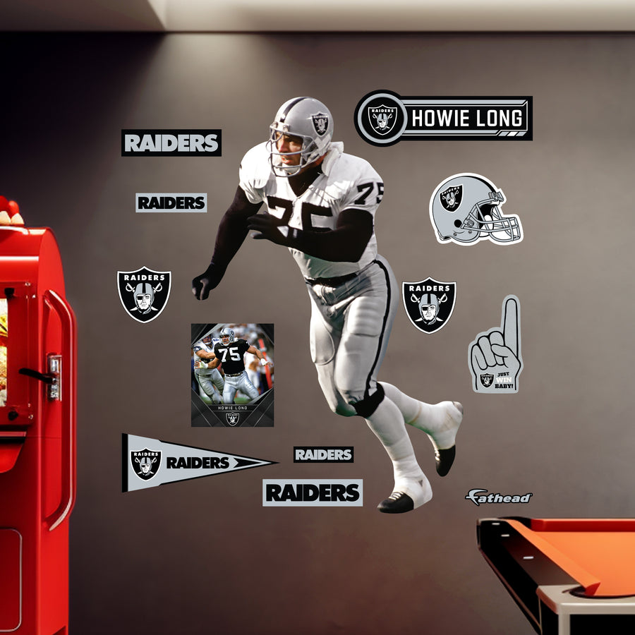 Howie Long - RealBig Legend Collection - Official NFL - Los Angeles Raiders - Reusable Vinyl Wall Decals