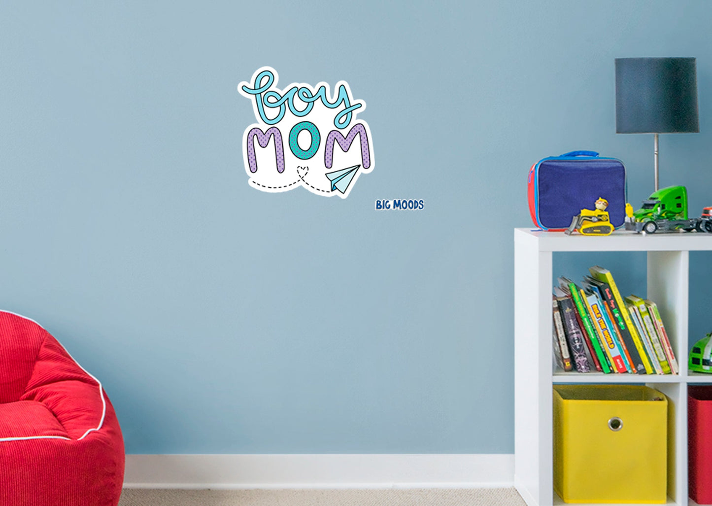 Boy Mom Paper Plane        - Officially Licensed Big Moods Removable     Adhesive Decal