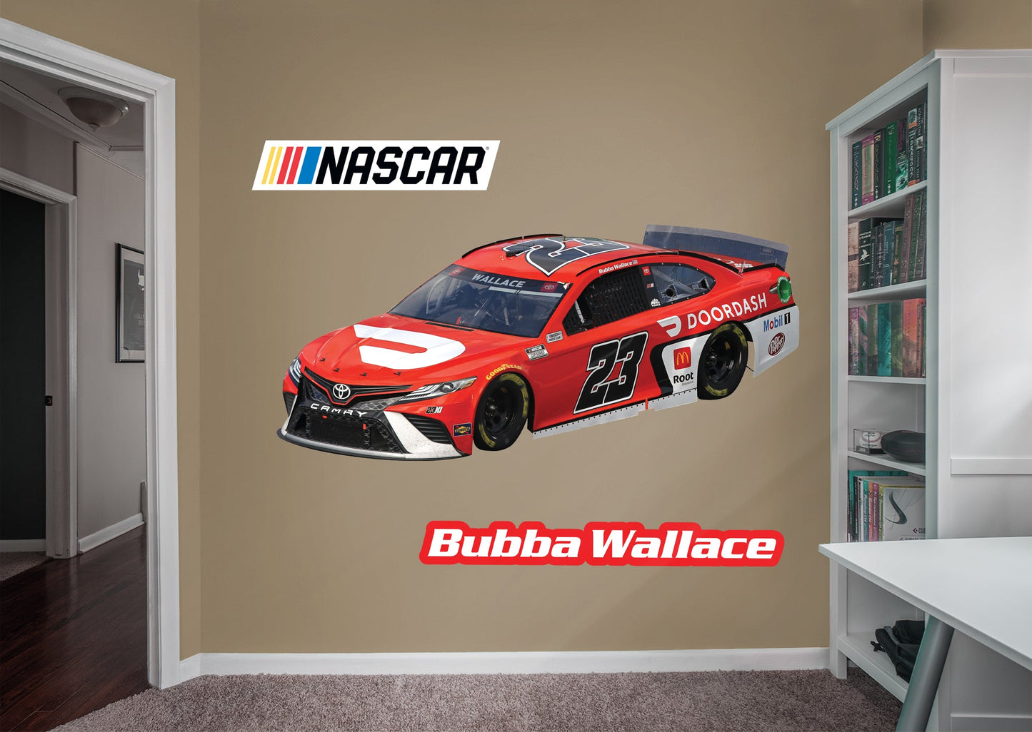 Bubba Wallace - RealBig Doordash Car Collection - Official NASCAR - Reusable Vinyl Wall Decals