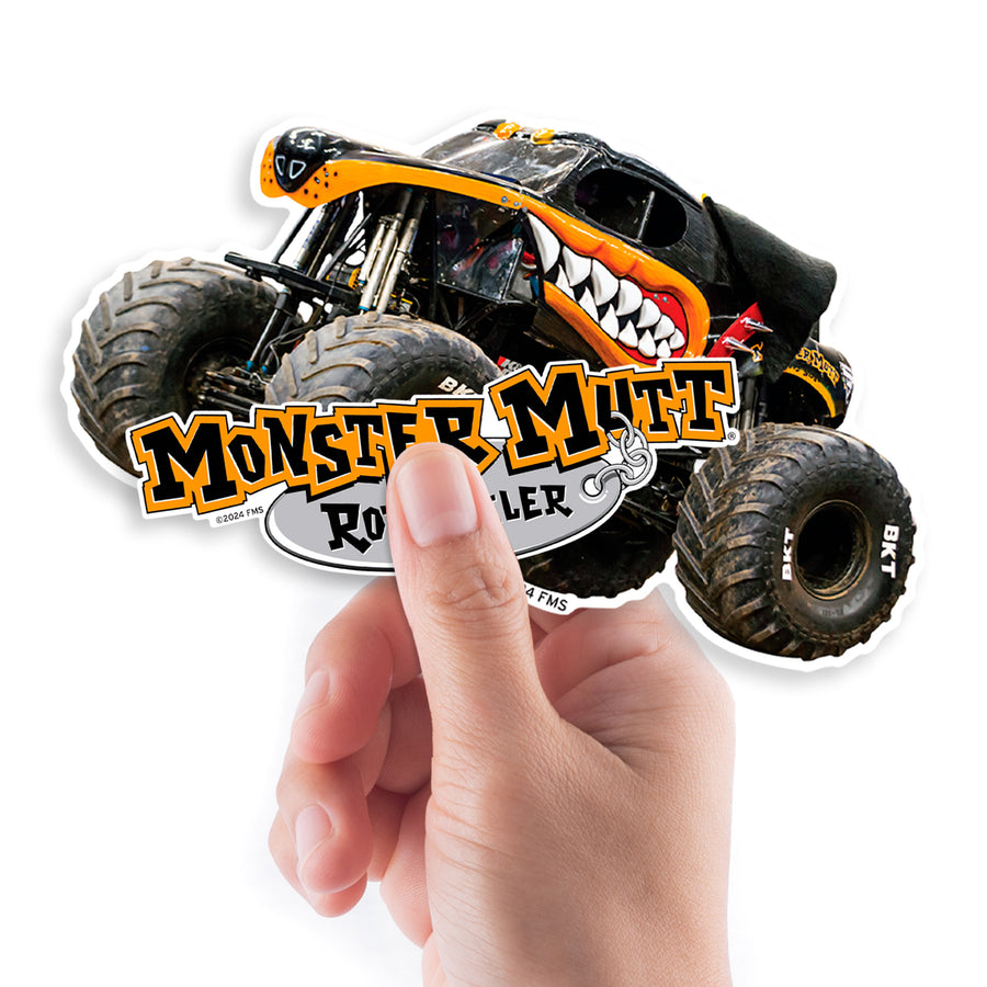 Monster Mutt Rottweiler - 5 Character Minis (Mixed Sizes) - Official Monster Jam - Monster Jam - Reusable Vinyl Decals