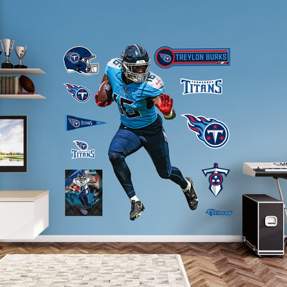 Tennessee Titans: Treylon Burks         - Officially Licensed NFL Removable     Adhesive Decal