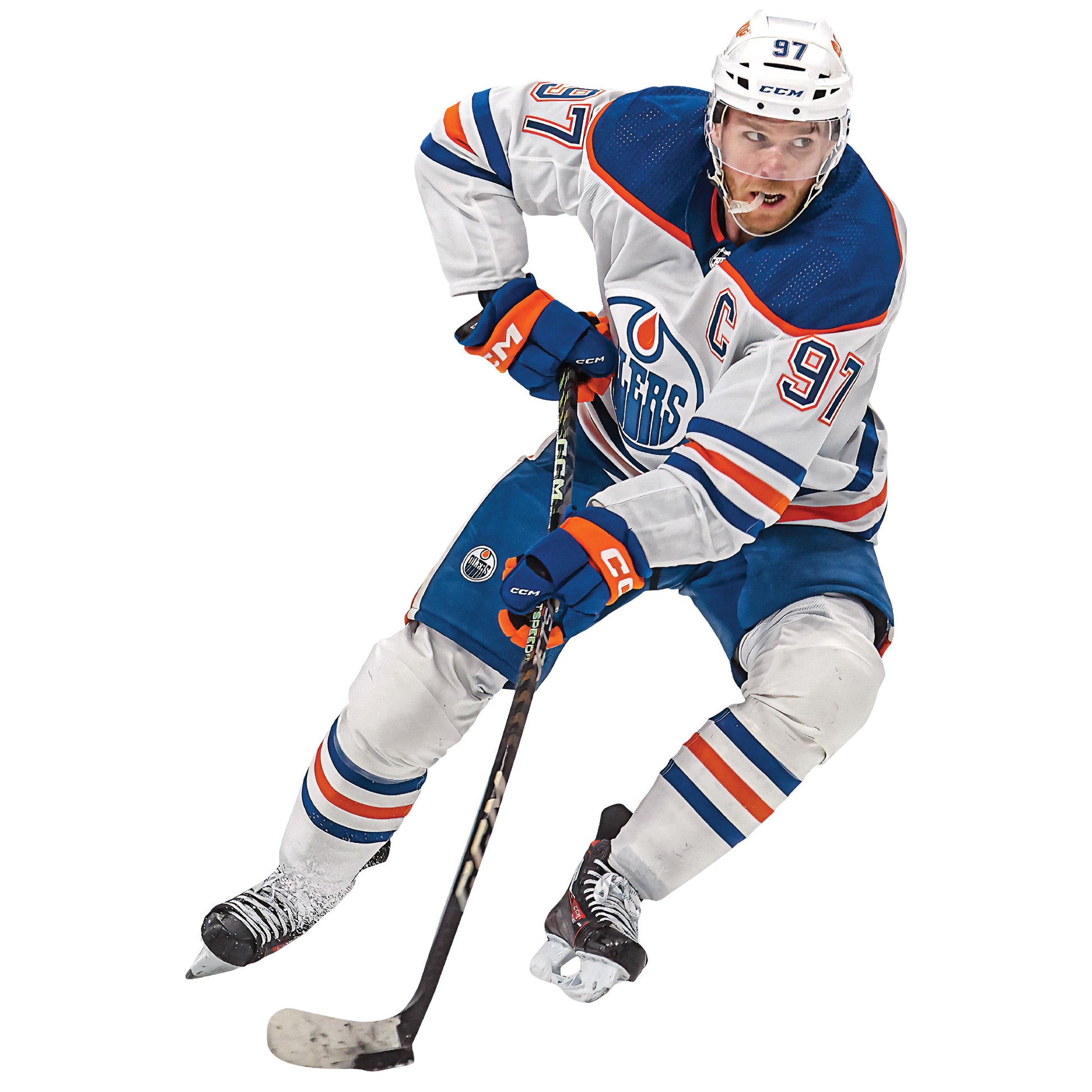 Edmonton Oilers: Connor McDavid 2021 Growth Chart - NHL Removable Wall Adhesive Wall Decal Life-Size 47W x 77H