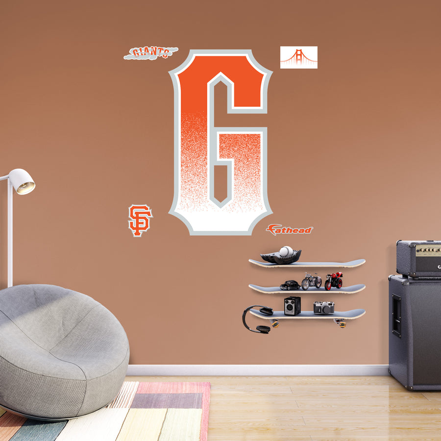 San Francisco Giants - RealBig City Connect Logo Collection - Official MLB - Reusable Vinyl Wall Decals
