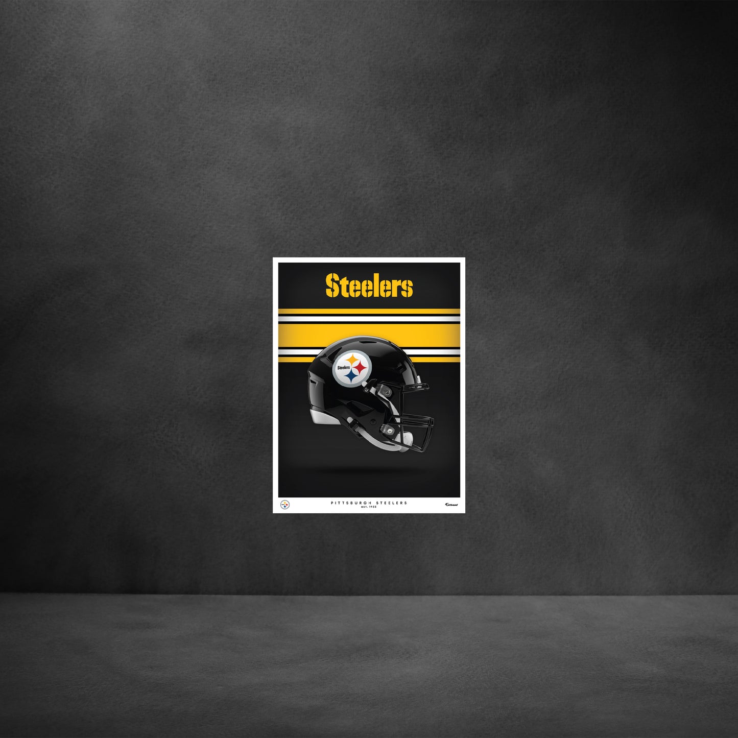 Pittsburgh Steelers - Helmet Series - Peel & Stick Poster - Official NFL - Reusable Vinyl Wall Decal