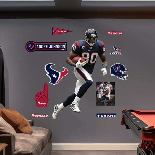 Houston Texans: Andre Johnson Legend        - Officially Licensed NFL Removable     Adhesive Decal