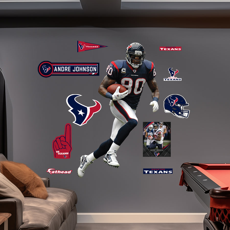 Andre Johnson - RealBig Legend Collection - Official NFL - Houston Texans - Reusable Vinyl Wall Decals