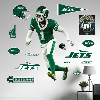 Sauce Gardner - RealBig Collection - Official NFL - New York Jets - Reusable Vinyl Wall Decals #2