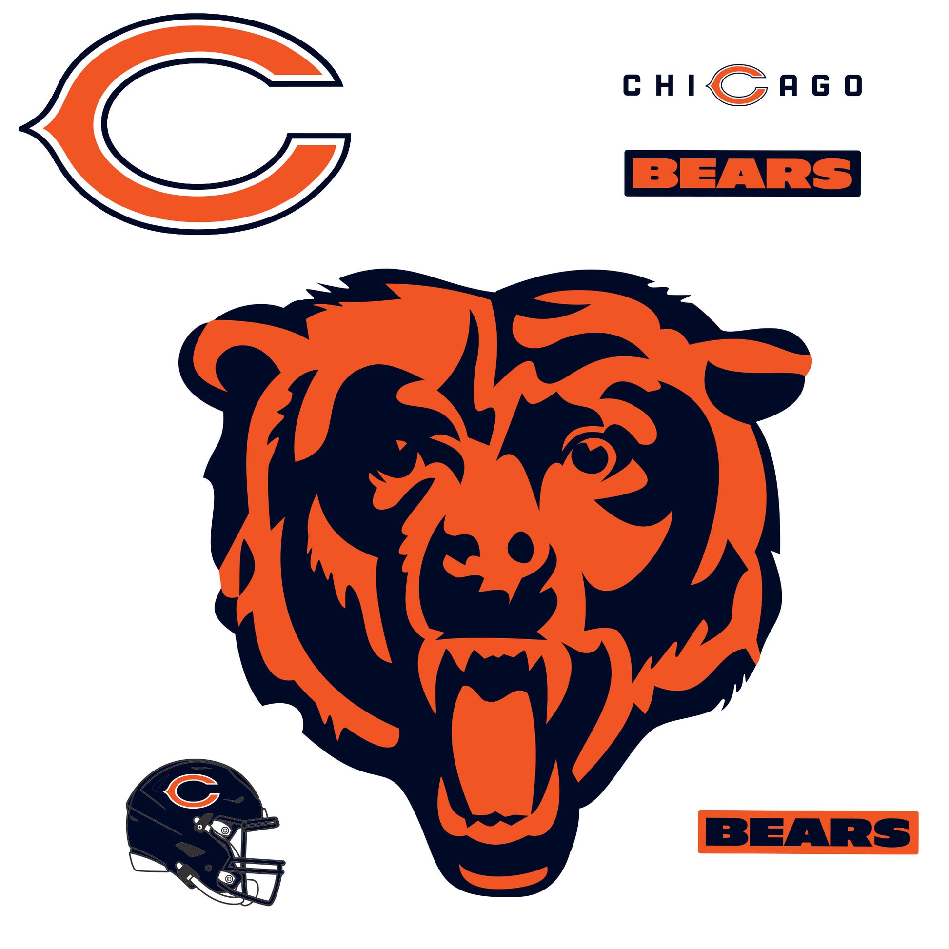 Chicago Bears: 2022 Head Logo - Officially Licensed NFL Removable Adhe –  Fathead