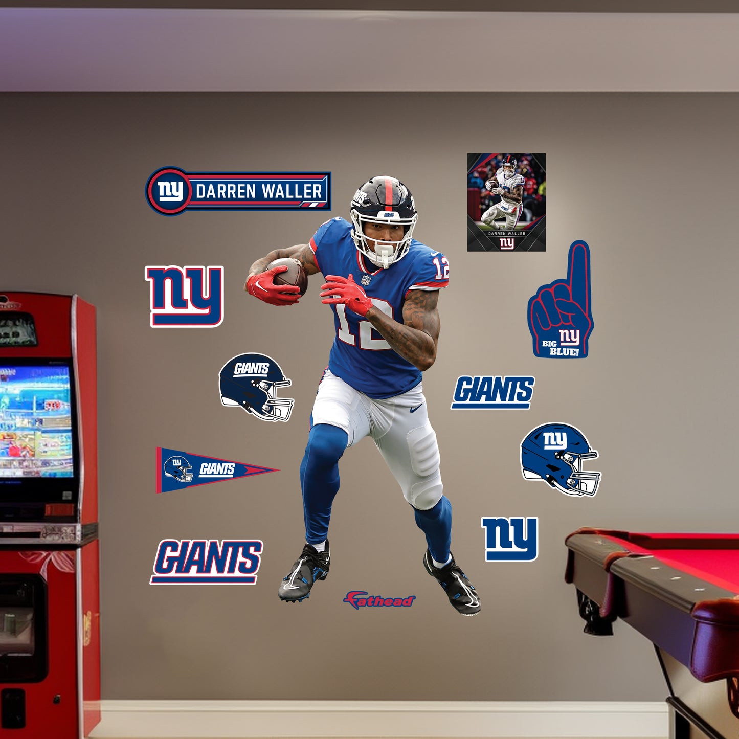 New York Giants: Darren Waller         - Officially Licensed NFL Removable     Adhesive Decal