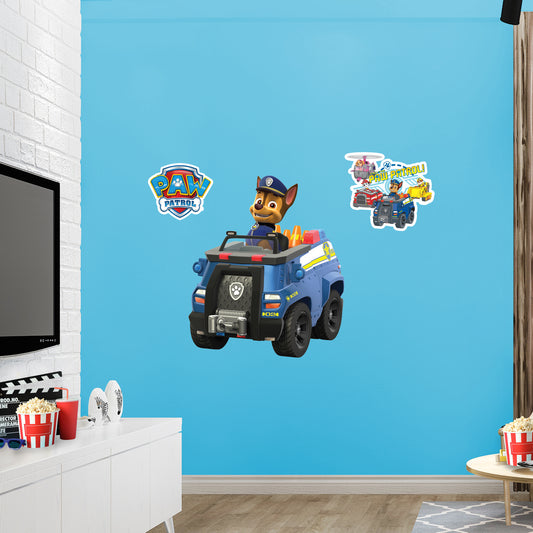 Paw Patrol: Chase Vehicle RealBig        - Officially Licensed Nickelodeon Removable     Adhesive Decal