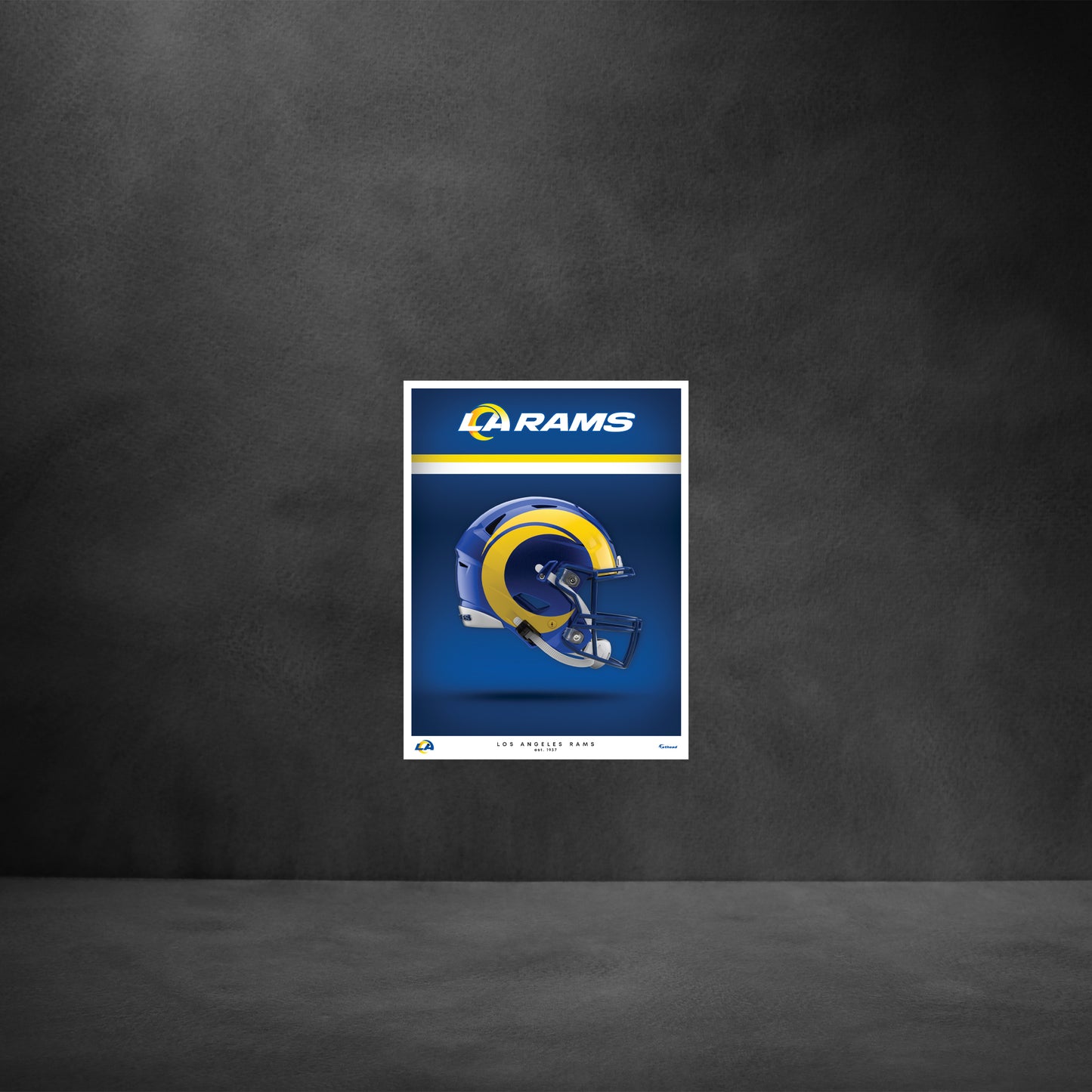 Los Angeles Rams - Helmet Series - Peel & Stick Poster - Official NFL - Reusable Vinyl Wall Decal