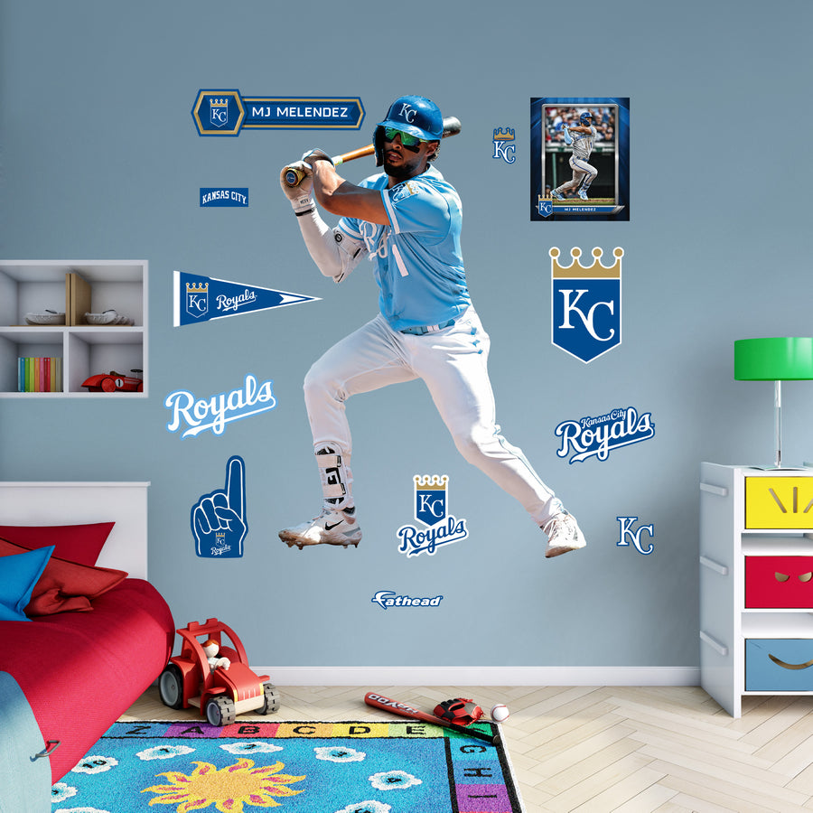 MJ Melendez - RealBig Collection - Official MLB - Kansas City Royals - Reusable Vinyl Wall Decals
