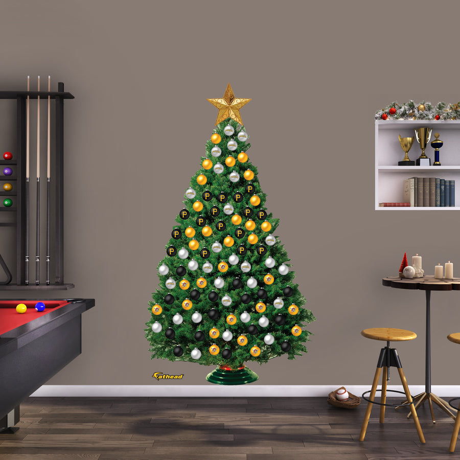 Pittsburgh Pirates - Decorate Your Own Christmas Tree - Official MLB - Reusable Vinyl Wall Decals