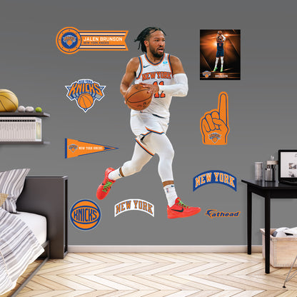 Jalen Brunson Drive - RealBig Collection - Official NBA - New York Knicks - Reusable Vinyl Wall Decals