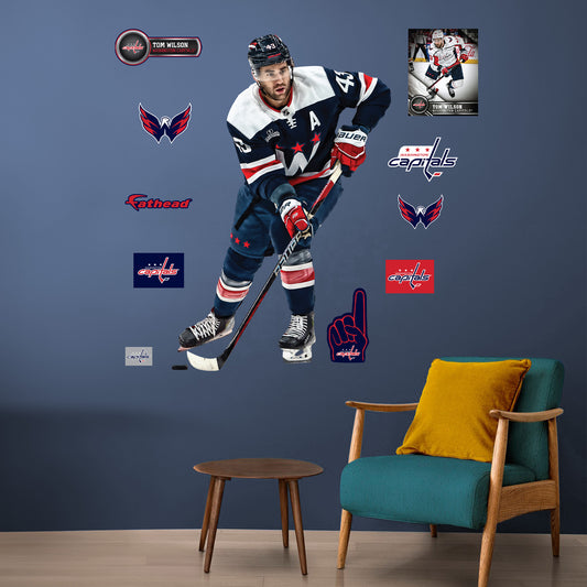 Washington Capitals: Tom Wilson         - Officially Licensed NHL Removable     Adhesive Decal