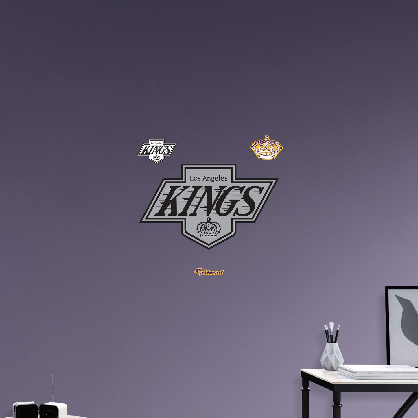 Los Angeles Kings:  Vintage Logo        - Officially Licensed NHL Removable     Adhesive Decal