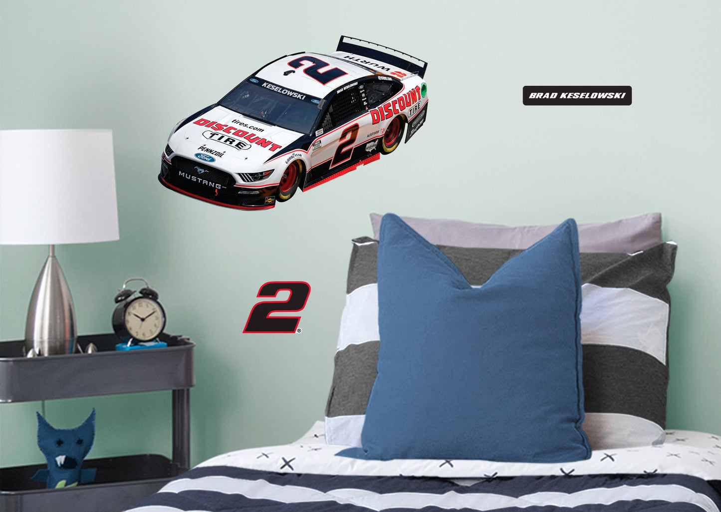 Brad Keselowski - RealBig Discount Tire Car Collection - Official NASCAR - Reusable Vinyl Wall Decals