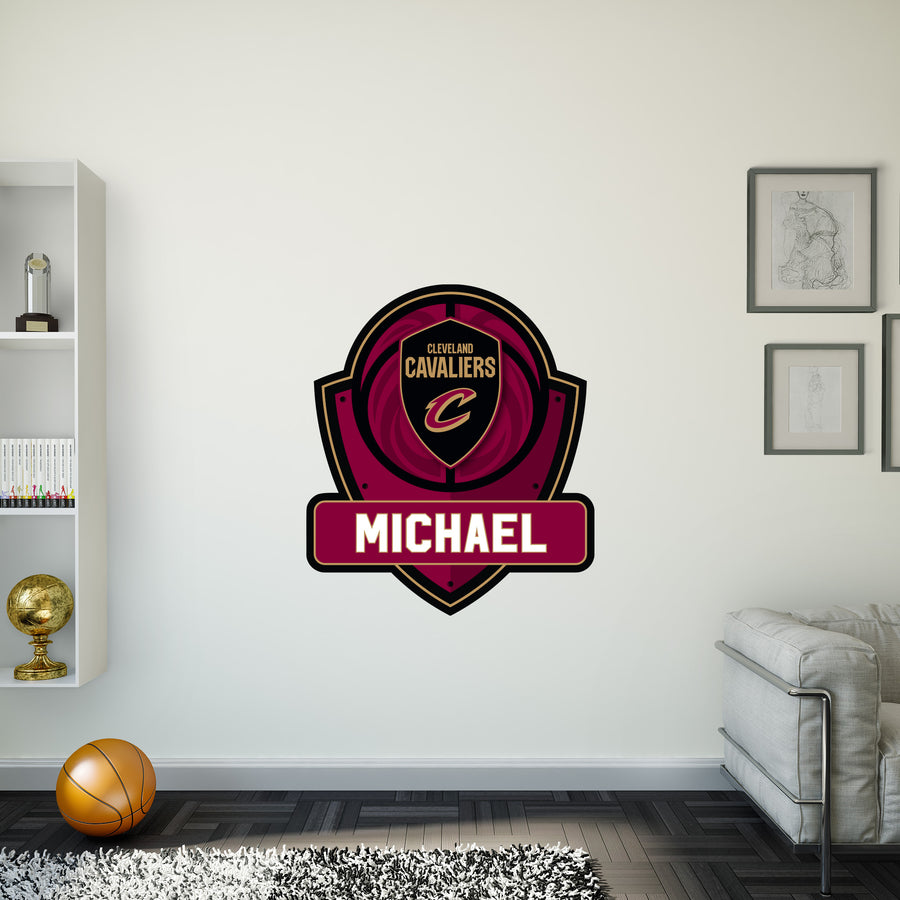 Cleveland Cavaliers - Badge - With Personalized Name - Official NBA - Vinyl Transfer Decal