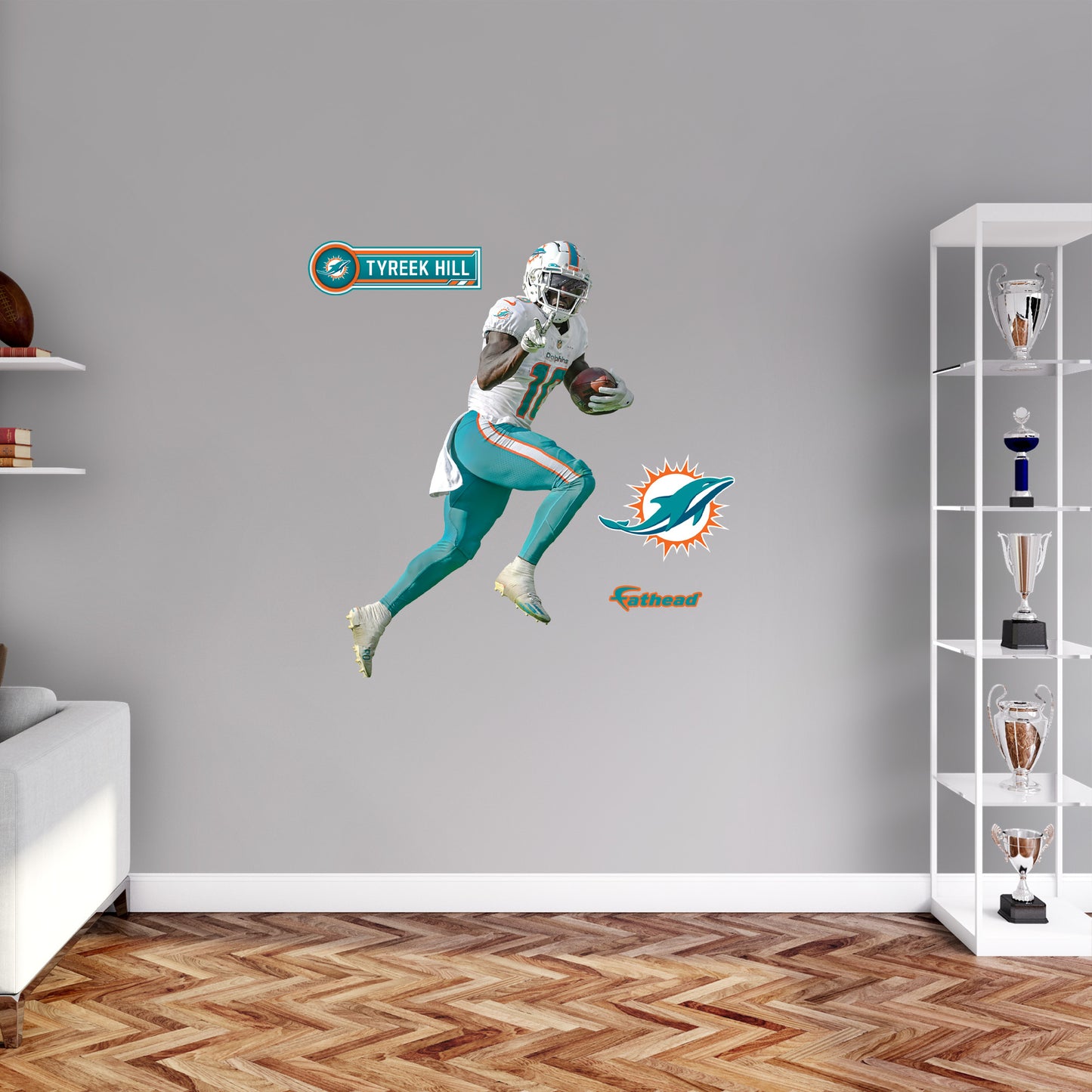 Miami Dolphins: Tyreek Hill Peace Sign        - Officially Licensed NFL Removable     Adhesive Decal