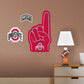 Ohio State Buckeyes:    Foam Finger        - Officially Licensed NCAA Removable     Adhesive Decal