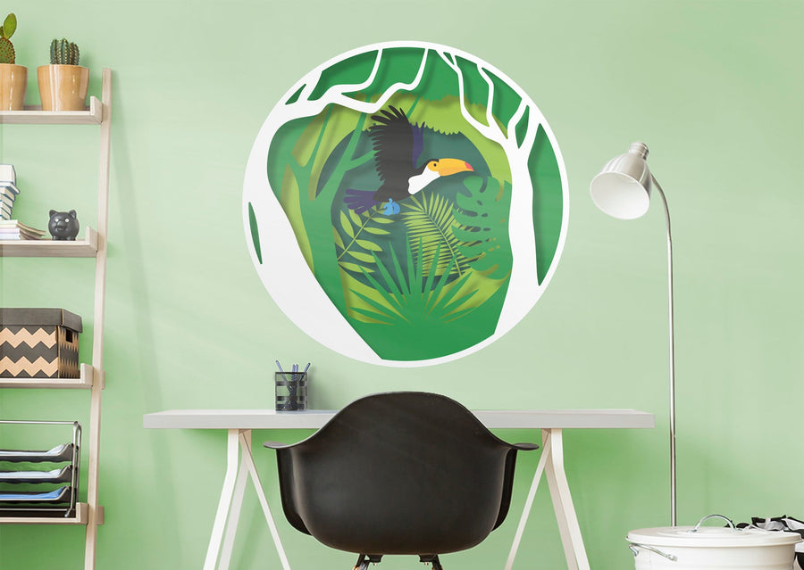 Jungle:  Flying Icon        -   Removable     Adhesive Decal