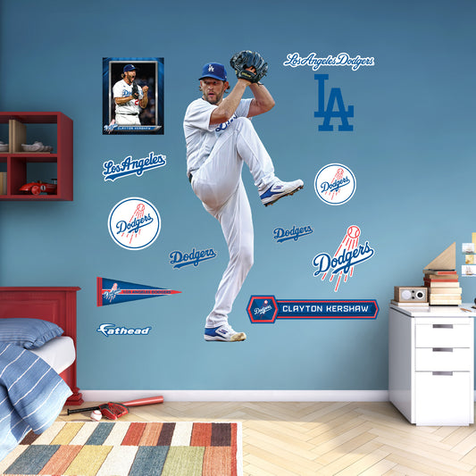 Los Angeles Dodgers: Clayton Kershaw         - Officially Licensed MLB Removable     Adhesive Decal