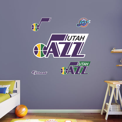 Utah Jazz - RealBig Classic Logo Collection - Official NBA - Reusable Vinyl Wall Decals