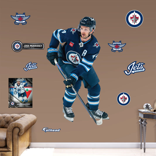 Winnipeg Jets: Josh Morrissey         - Officially Licensed NHL Removable     Adhesive Decal