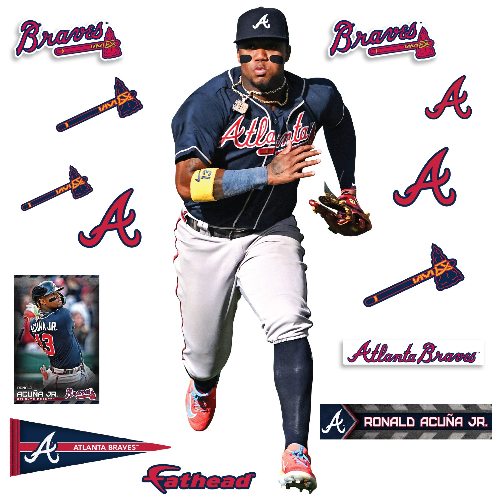 Acuna Script Ronald Acuña Jr. - RealBig Fielding Collection - Official MLB - Atlant ...