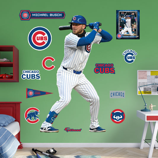 Chicago Cubs: Michael Busch         - Officially Licensed MLB Removable     Adhesive Decal