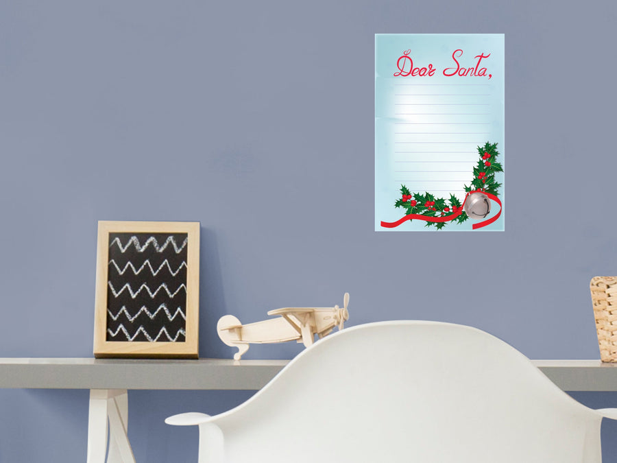 Christmas:  Bell Dry Erase        -   Removable     Adhesive Decal
